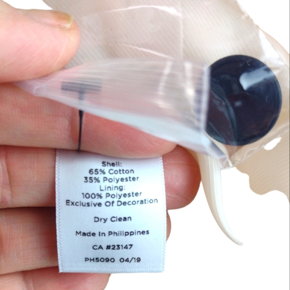 Talbots Jacket - 14P - Cream & Black Piping